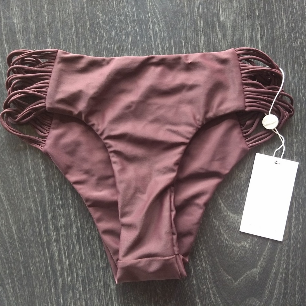 Mikoh Velzyland Bikini Bottom Wine XL